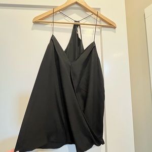 Trina Turk Black Silk Black Tank